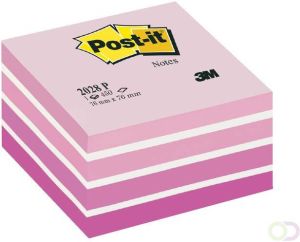 Post-it Memoblok 3M 2028 76x76mm kubus pastel roze