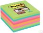 3M Post-it Memoblok 3M Post it 654 SSRB Super Sticky 76x76mm rainbow - Thumbnail 1