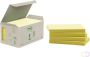 3M Post-it Memoblok 3M Post it 655 1B 76x127mm 6 stuksrecycled geel - Thumbnail 1