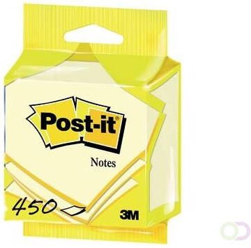 Post-it Notes kubus ft 76 x 76 mm geel blok van 450 vel op blister