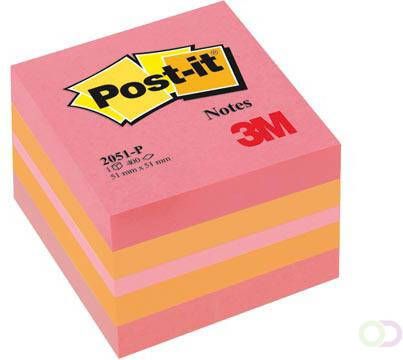Post-it Notes mini kubus 400 vel ft 51 x 51 mm roze