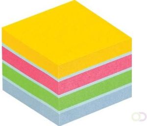 Post-It Notes mini kubus 400 vel ft 51 x 51 mm geassorteerde kleuren op blister