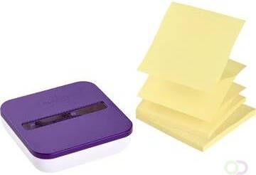 Post it Super Sticky z notes dispenser met 2 blokken 76 x 76 mm geel