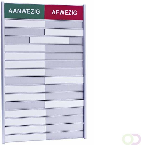 Posta Aan - afwezigheidsbord voor 15 plaatsen