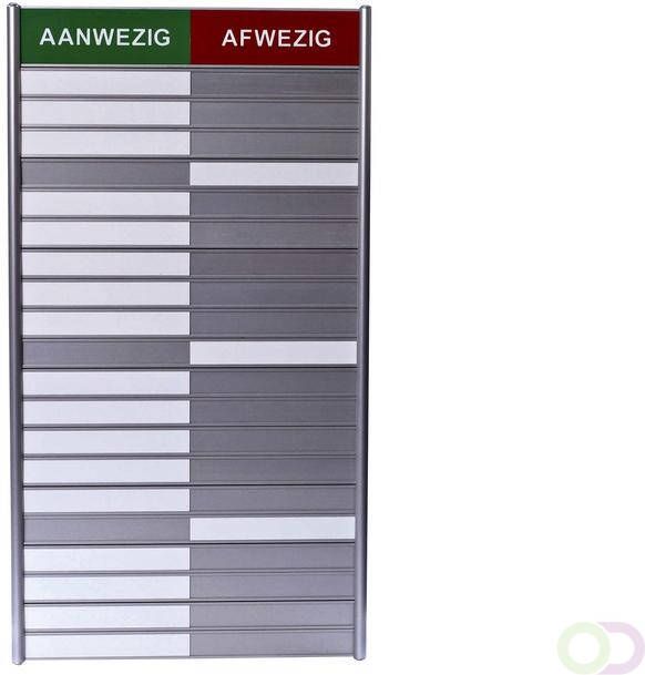 Posta Aan - afwezigheidsbord voor 20 plaatsen