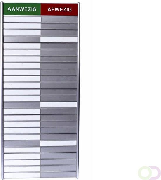 Posta Aan - afwezigheidsbord voor 25 plaatsen