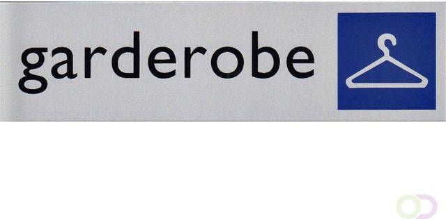 Posta Infobord pictogram garderobe 165x44mm