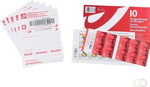 Postzegels Postzegel Belgie aangetekend kit 10 stuks