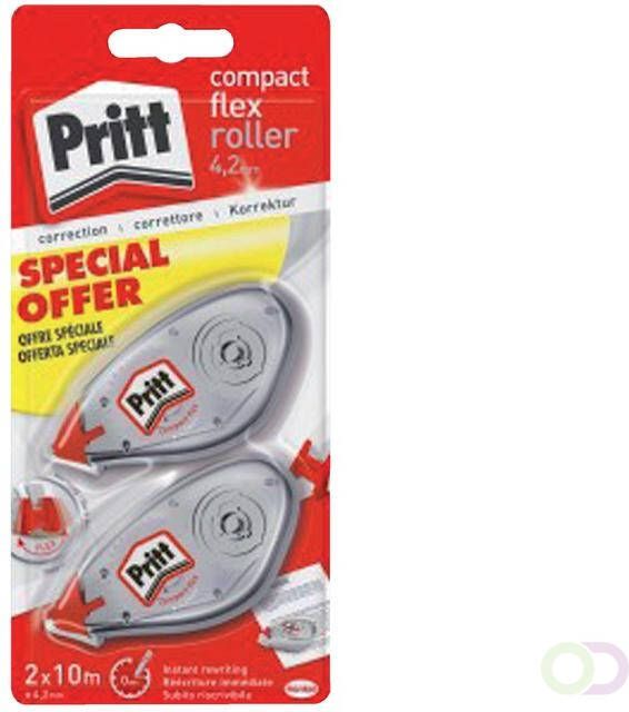 Pritt Correctieroller 4.2mmx10m compact flex blister 2e halve prijs