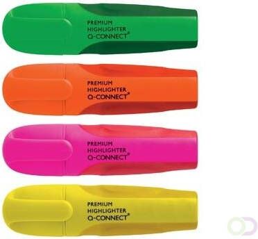 Q-Connect Q Connect Premium markeerstift geassorteerde kleuren pak van 4 stuks