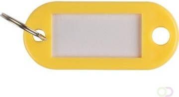 Q-Connect sleutelhanger pak van 10 stuks geel