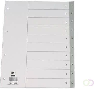 Q-Connect Q Connect tabbladen set 1 10 met indexblad ft A4 grijs