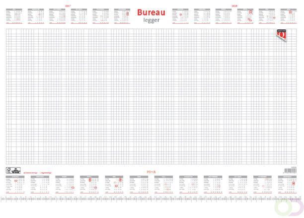 Quantore Bureau-onderlegblok 2023 ruit 56 5X36CM wit