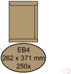 Quantore Envelop akte EB4 262x371mm bruinkraft 250stuks