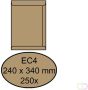Quantore Envelop akte EC4 240x340mm bruinkraft 250stuks - Thumbnail 1