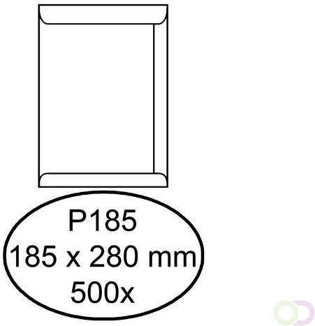 Quantore Envelop akte P185 185x280mm wit 500stuks