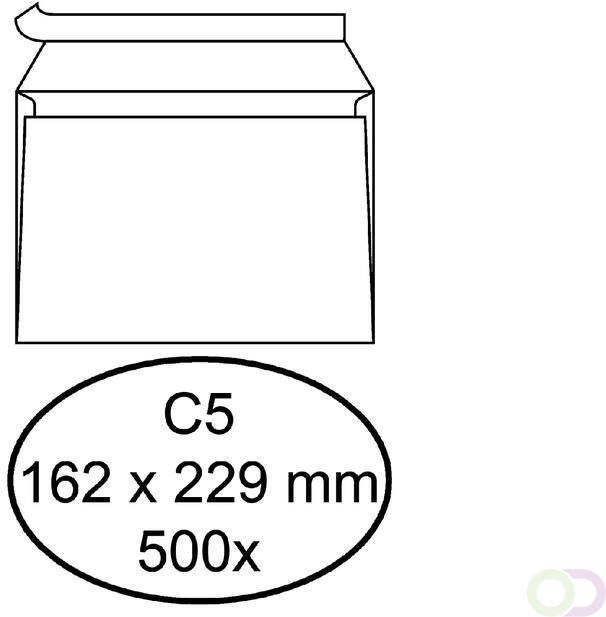 Quantore Envelop bank C5 162x229mm zelfklevend wit 500stuks