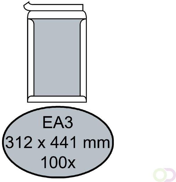 Quantore Envelop bordrug EA3 312x441mm zelfkl. wit 100stuks