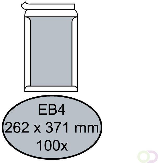Quantore Envelop bordrug EB4 262x371mm zelfkl. wit 100stuks