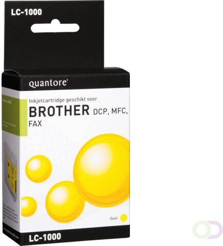 Quantore Inktcartridge alternatief tbv Brother LC-1000 geel