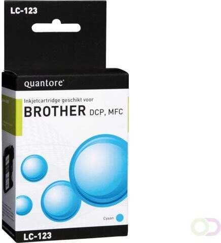 Quantore Inktcartridge alternatief tbv Brother LC-123 blauw