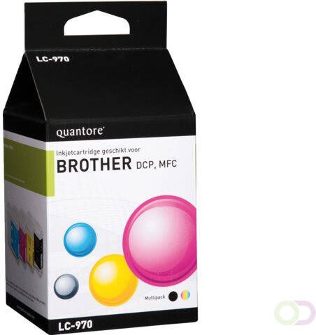 Quantore Inkcartridge Brother LC-970 zwart + 3 kleuren