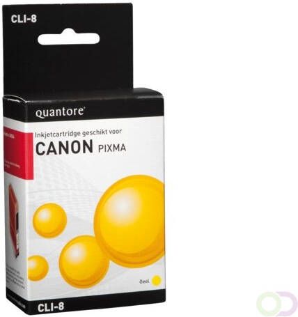 Quantore Inktcartridge alternatief tbv Canon CLI-8 geel chip