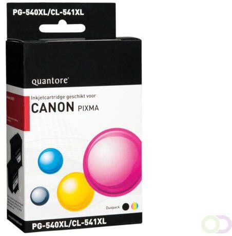 Quantore Inkcartridge Canon PG-540XL CL-541XL zwart kleur