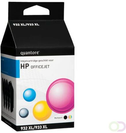 Quantore Inktcartridge alternatief tbv HP C2P42AE 932XL + 933XL zwart + kleur