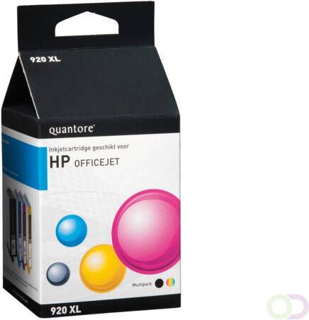 Quantore Inktcartridge alternatief tbv HP CH081AE 920XL zwart + 3 kleuren