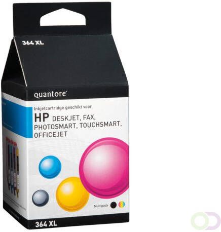 Quantore Inktcartridge alternatief tbv HP N9J74AE 364XL zwart + 3 kleuren