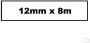 Quantore Labeltape TZE-231 12mm x 8m zwart op wit - Thumbnail 2
