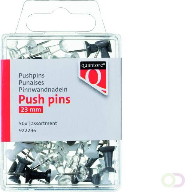 Quantore Push pins blister assorti 50 stuks