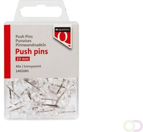Quantore Push pins transparant 40 stuks