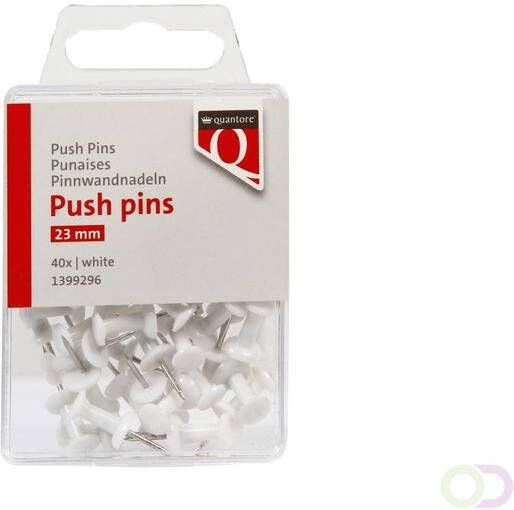 Quantore Push pins wit 40 stuks