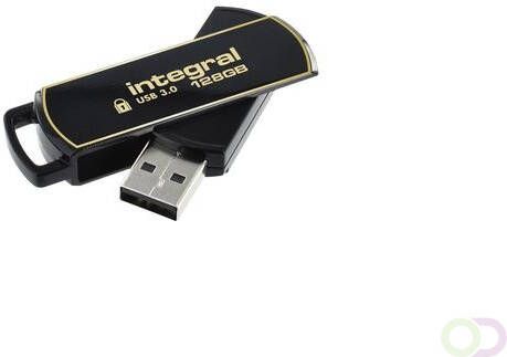 Quantore USB stick Integral 3.0 Secure 360 128GB zwart