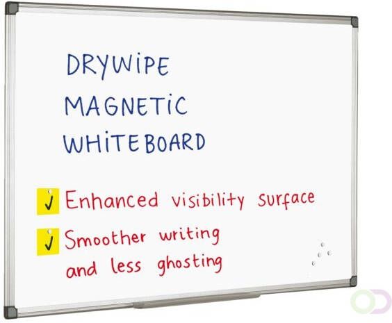 Quantore Whiteboard 90x120cm magnetisch gelakt staal