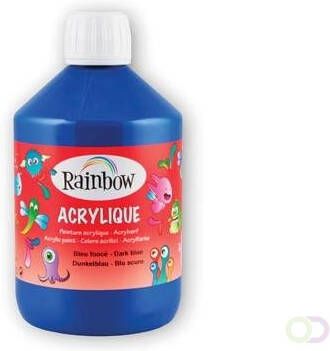 Rainbow acrylverf flacon van 500 ml donkerblauw