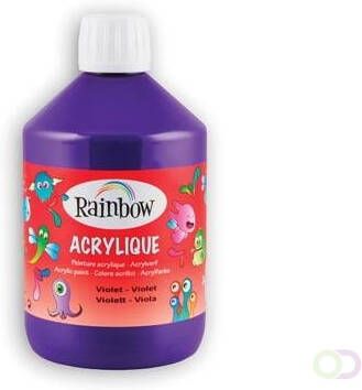 Rainbow acrylverf flacon van 500 ml paars