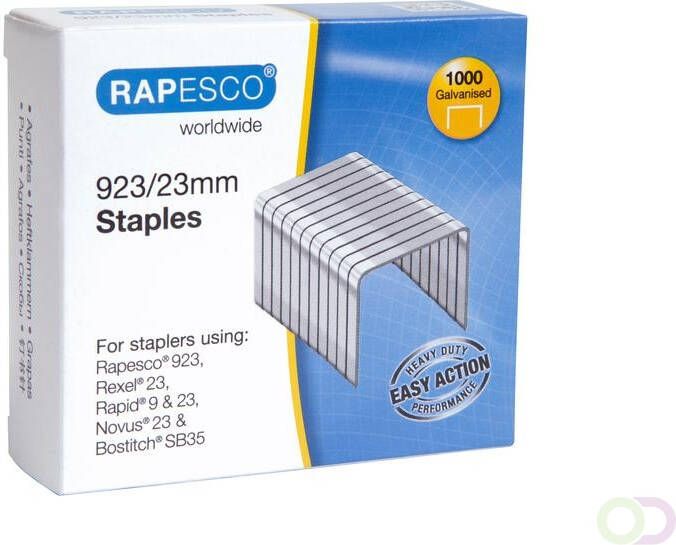 Rapesco 923 23mm (23 Type) Verzinkt Nieten (doos 1000)