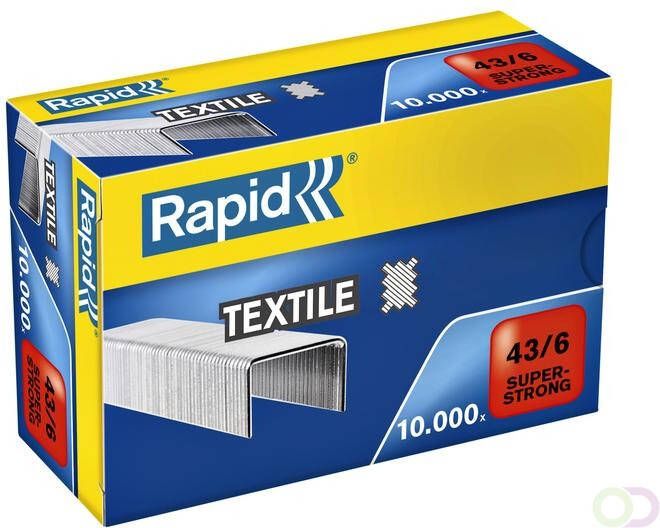 Rapid Nieten 43 6 textiel gegalvaniseerd strong 10000 stuks