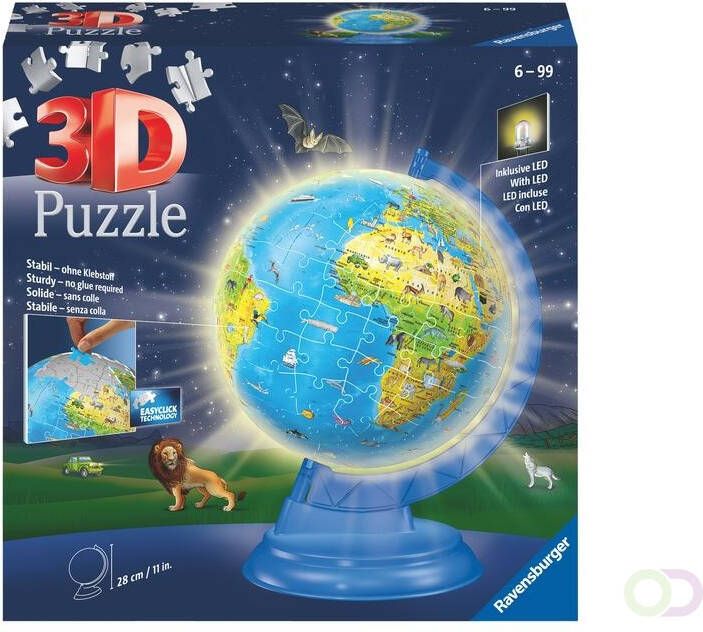 Ravensburger 3D puzzel Globe Night Edition XXL 54 stuks