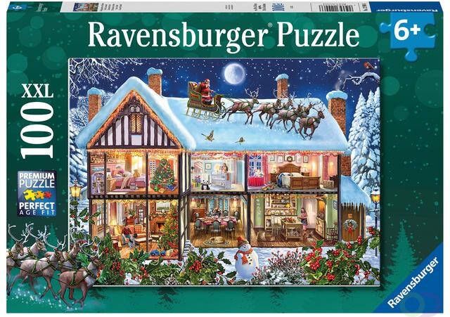 Ravensburger Puzzel Kerstmis thuis 100 stukjes