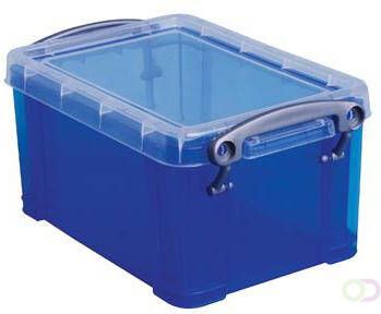 Really Useful Box 0 7 liter transparant blauw