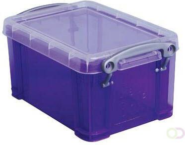 Really Useful Box 0 7 liter transparant paars