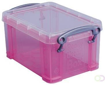 Really Useful Box 0 7 liter transparant roze