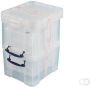 Really Useful Boxes van stevig kunststof | VindiQ Really Useful Box 35 liter transparant pak van 3 dozen - Thumbnail 1