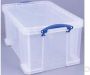 Really Useful Boxes van stevig kunststof | VindiQ Really Useful Box opbergdoos 48 liter transparant - Thumbnail 3