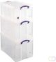 Really Useful Boxes van stevig kunststof | VindiQ Really Useful Box actiepakket: 2 x 84 liter + 1 x 64 liter transparant - Thumbnail 2