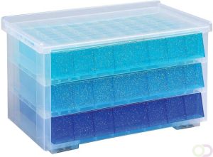 Really Useful Box juwelendoos transparant blauw